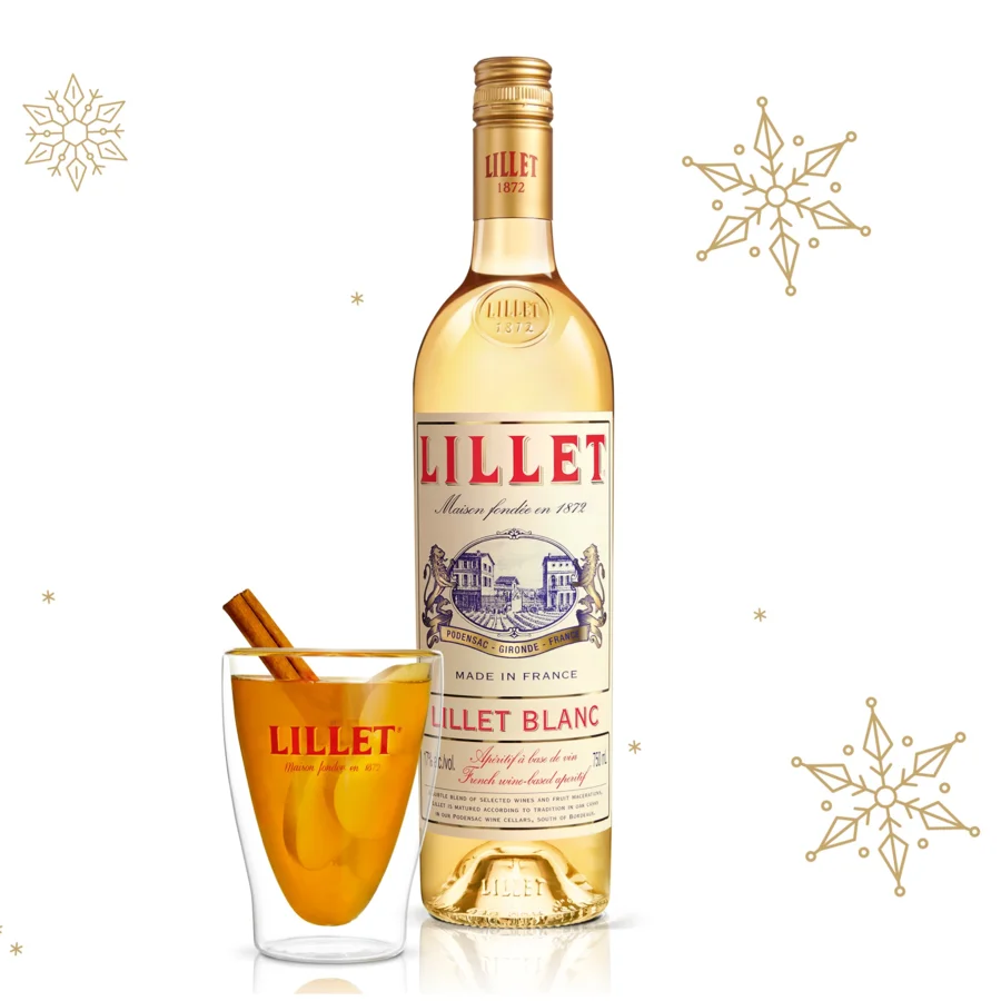 Lillet Blanc Flasche mit Lillet Tarte Cocktail